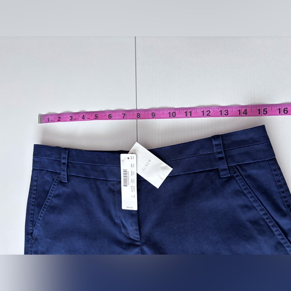 NWT J. Crew Navy Blue Chino Shorts Size 2 - Picture 6 of 9